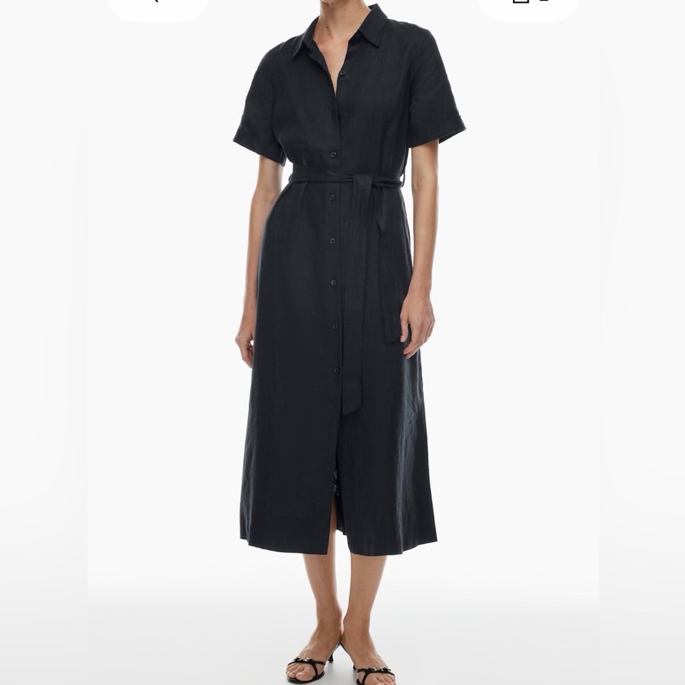 NWOT Aritzia Wilfred linen dress - navy